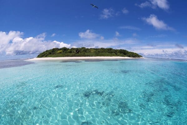 turquoise waters of Maninita Island in Tonga